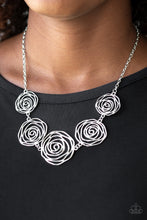 Load image into Gallery viewer, Paparazzi Accessories - Rosy Rosette - Silver