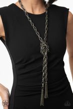 Load image into Gallery viewer, Paparazzi Accessries - SCARFed for Attention - Gunmetal