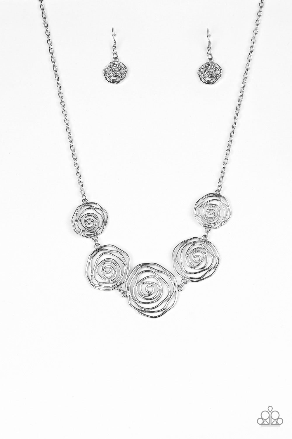 Paparazzi Accessories - Rosy Rosette - Silver