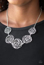 Load image into Gallery viewer, Paparazzi Accessories - Rosy Rosette - Silver
