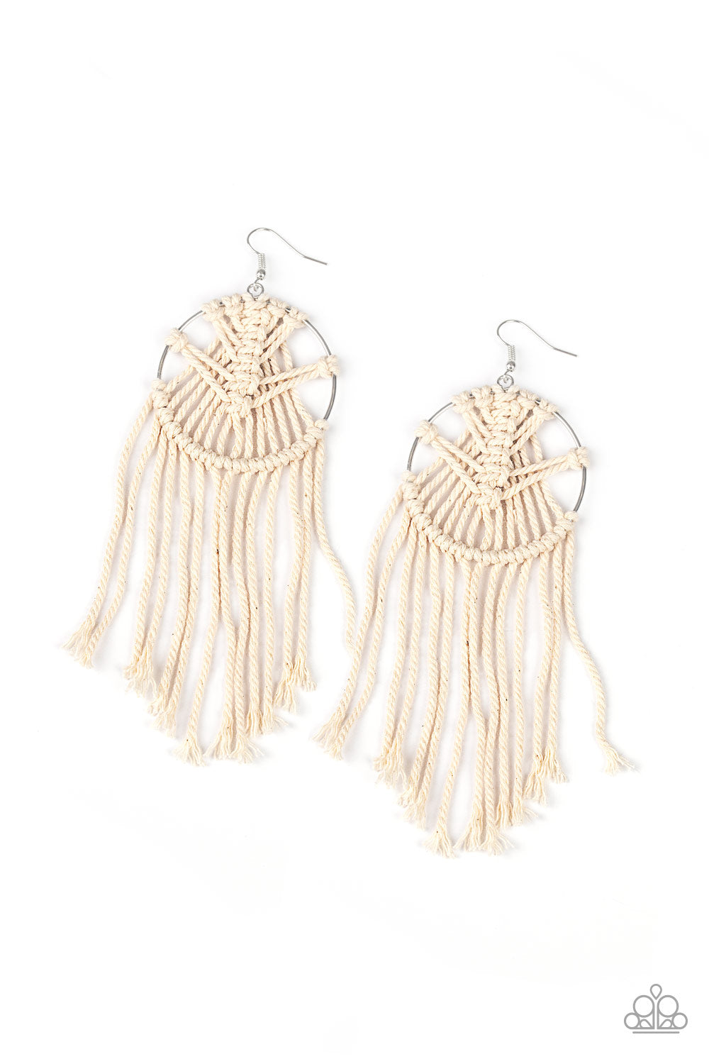 Paparazzi Accessories - MACRAME, Myself, and I - White