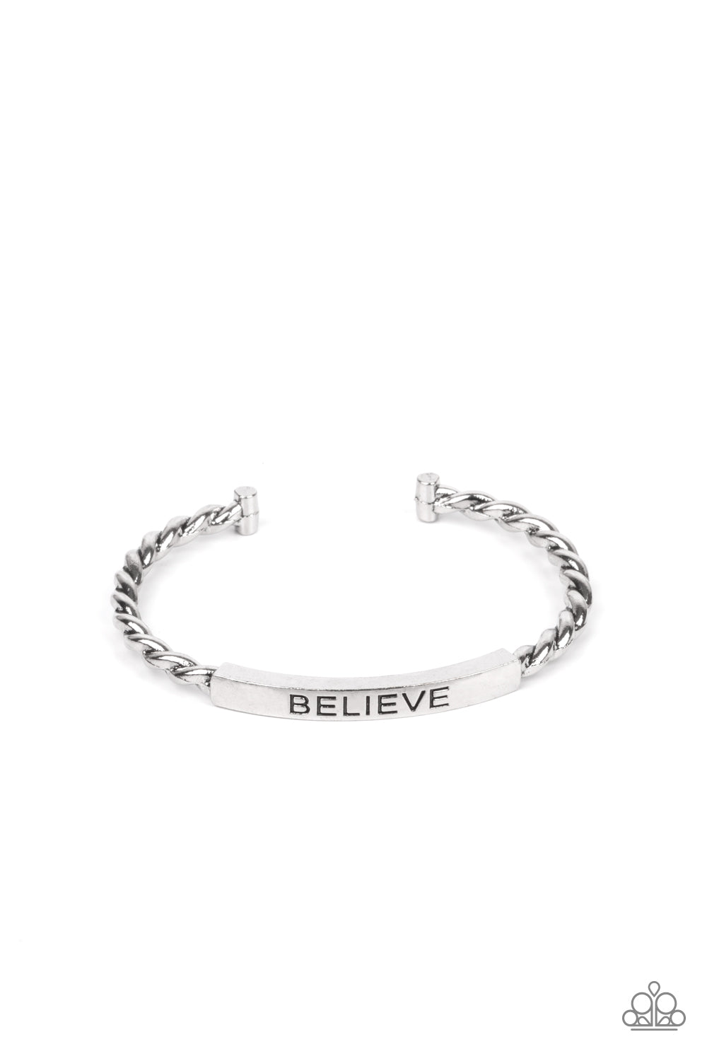 Paparazzi Accessories - Keep Calm and Believe - Silver