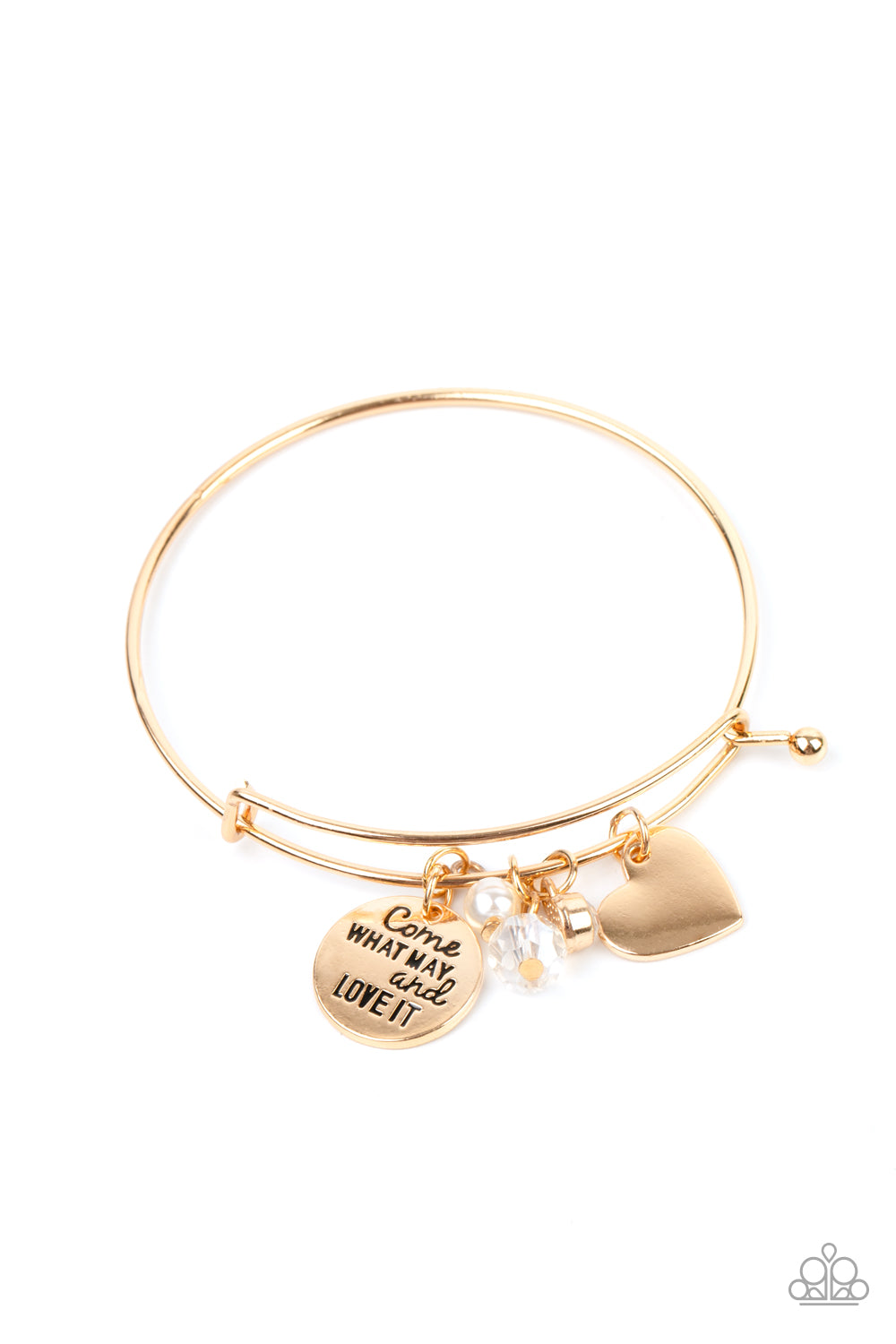 Paparazzi Accessories - Come What May and Love It - Gold