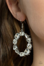 Load image into Gallery viewer, Paparazzi Accessories - GLOWING in Circles - White Earring
