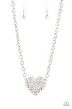 Load image into Gallery viewer, Paparazzi Accessories - Heartbreakingly Blingy - White
